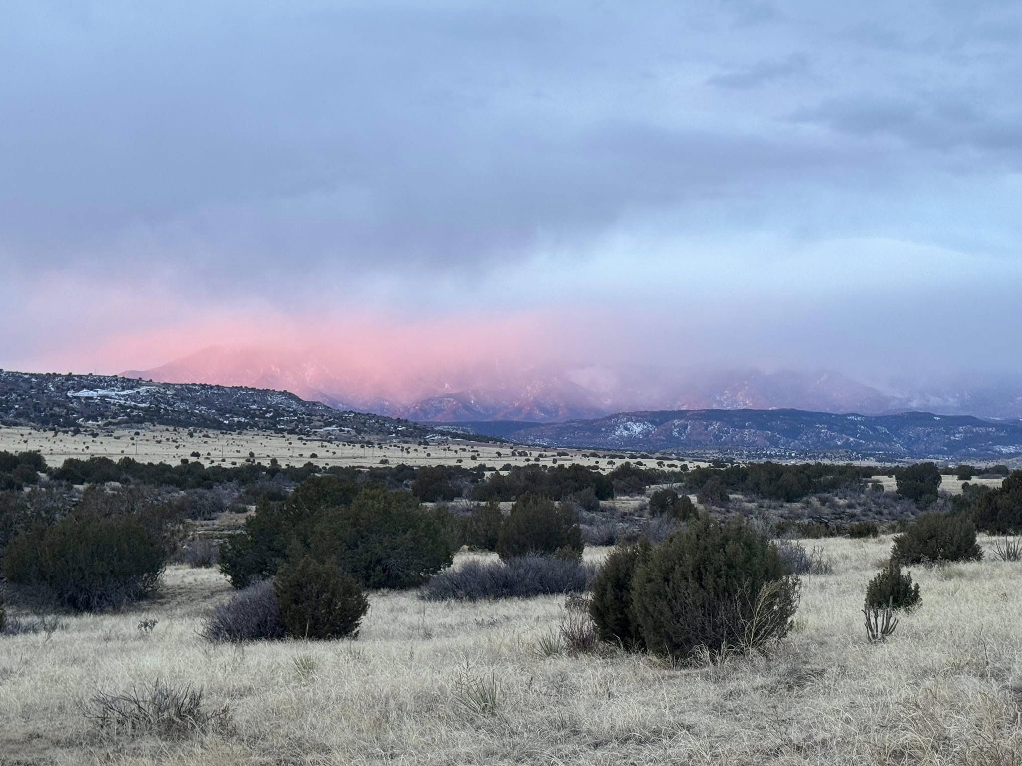Colorado landscape at sunset from Sleepy Fox Farms